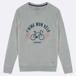 Sweatshirt Gris "J'Aime Mon Velo"