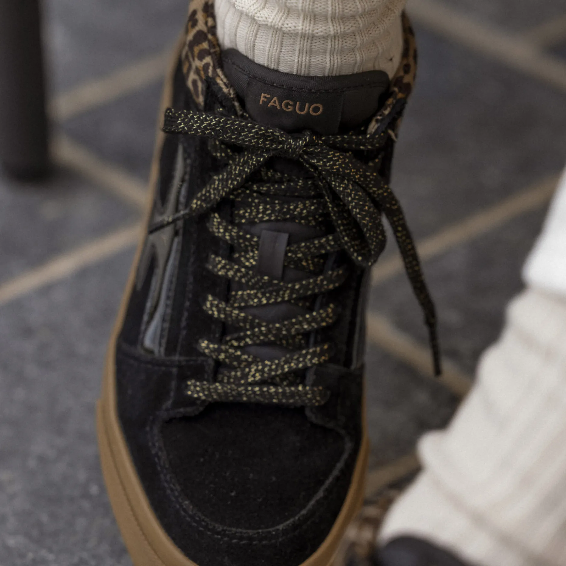 Tennis Noire & Leopard