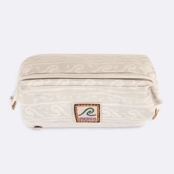 Trousse De Toilette Ecrue A Motif Vague Vegan