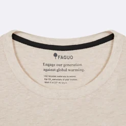 T-Shirt Col Rond Beige Chine Velo Club