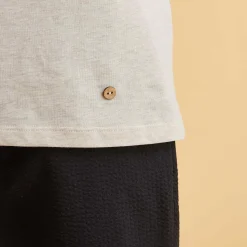 T-Shirt Col Rond Beige Velo