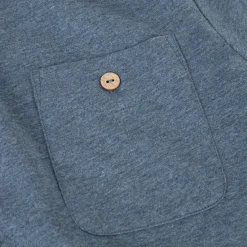 T-Shirt Col Rond Bleu Chine