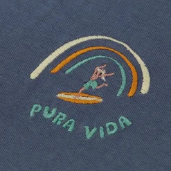 T-Shirt Col Rond Bleu Delave Pura Vida