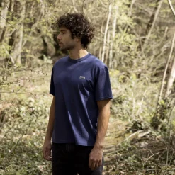 T-Shirt Col Rond Bleu Indigo