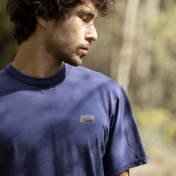 T-Shirt Col Rond Bleu Indigo