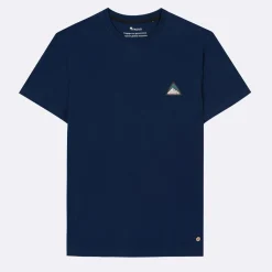 T-Shirt Col Rond Bleu Indigo
