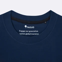 T-Shirt Col Rond Bleu Indigo