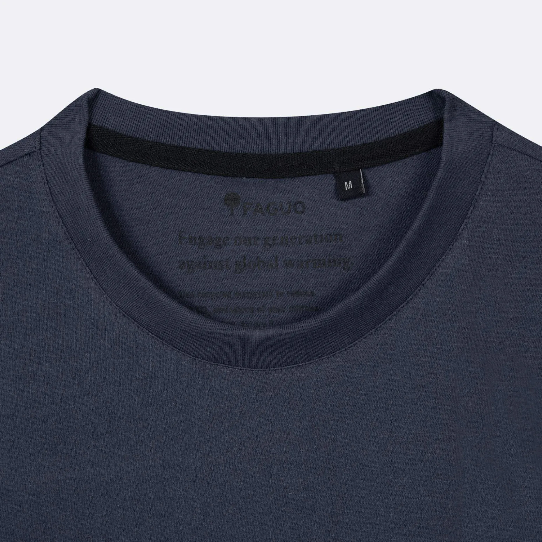 T-Shirt Col Rond Bleu Indigo Velo Club