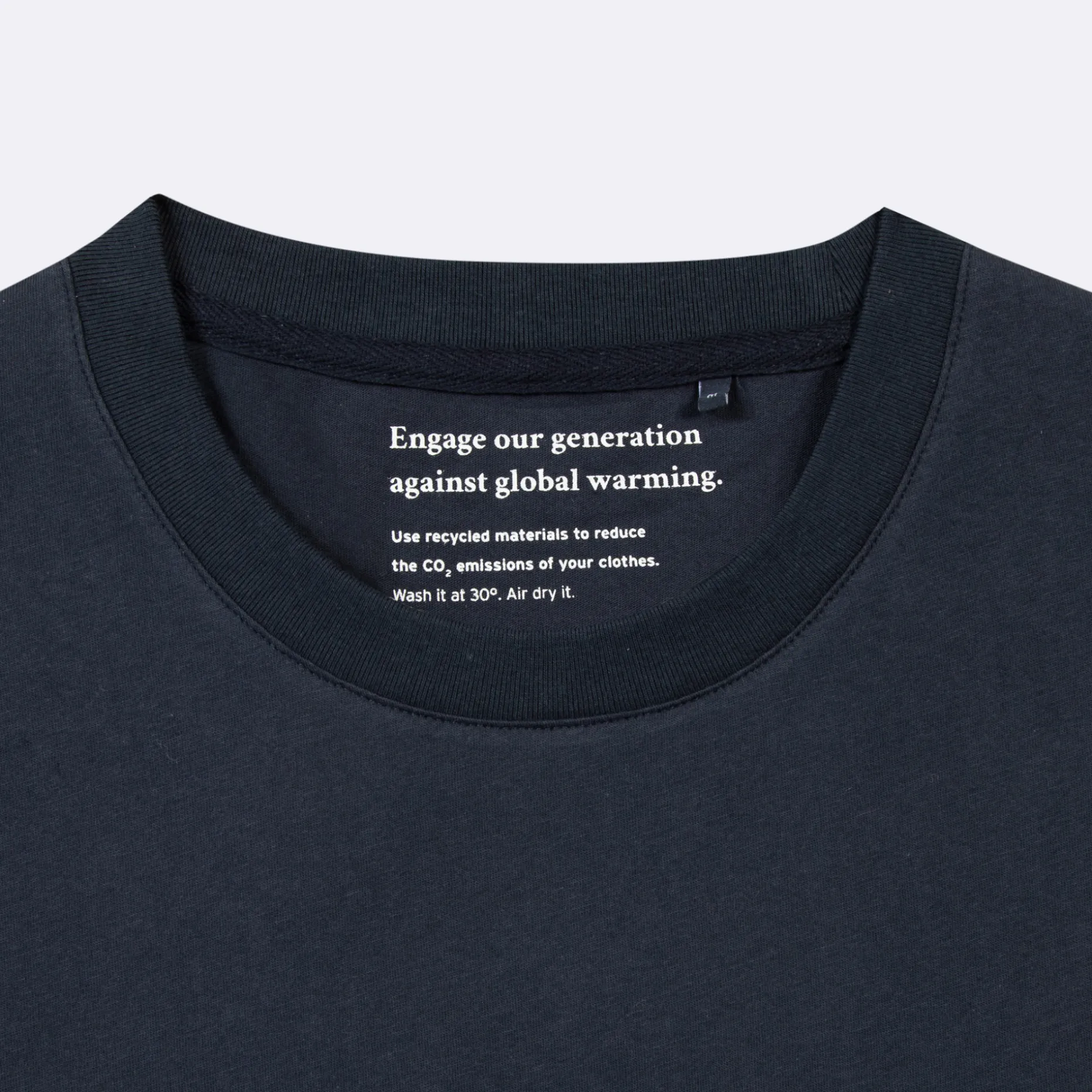 T-Shirt Col Rond Bleu Marine J'Aime Mon Velo