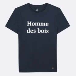 T-Shirt Col Rond Bleu Marine Homme Des Bois