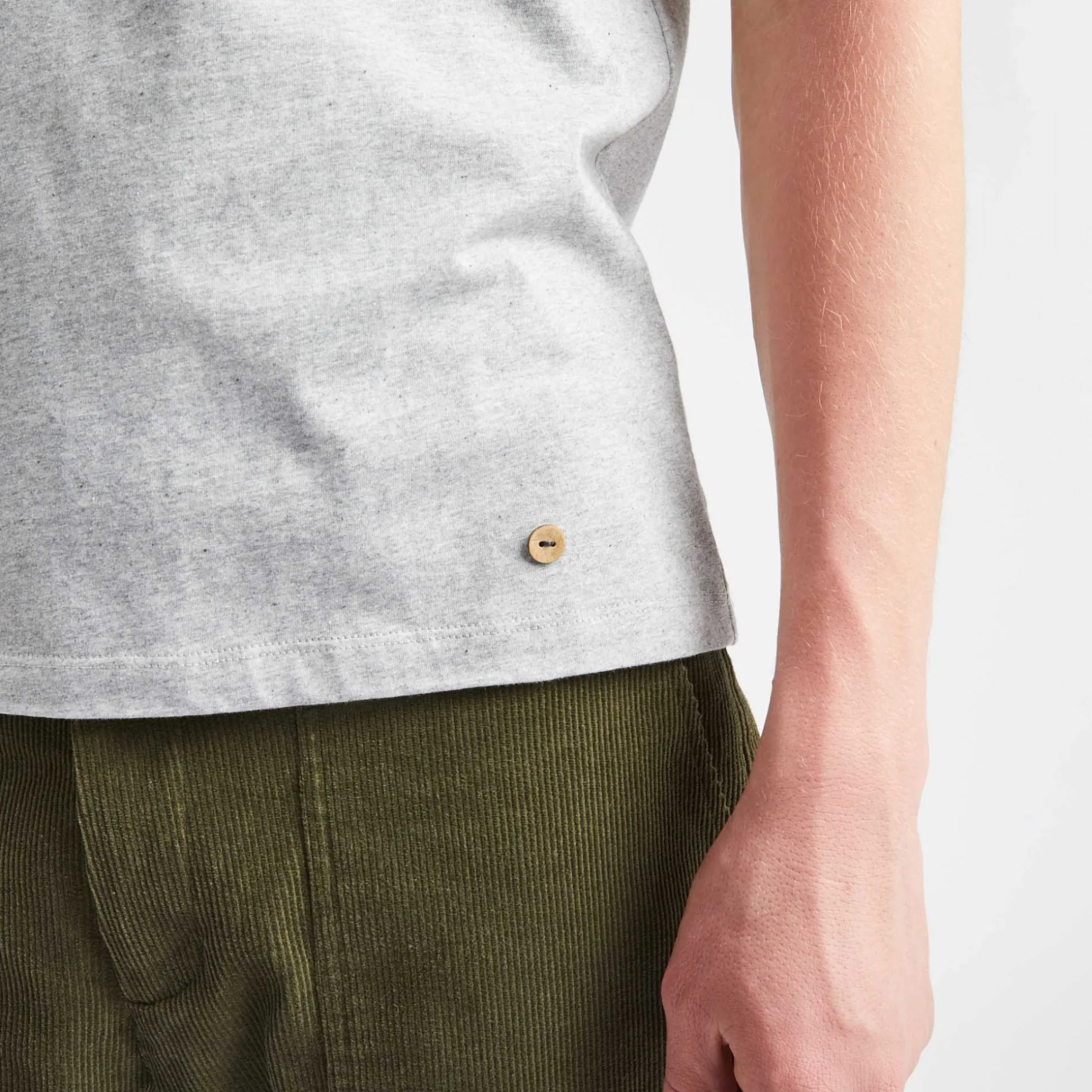 T-Shirt Col Rond Gris Chine Grimpeur