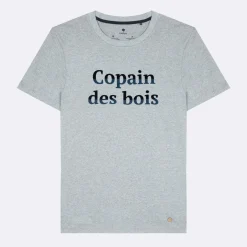 T-Shirt Col Rond Gris Chine Homme Des Bois