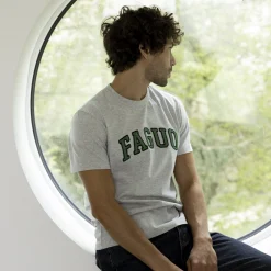 T-Shirt Col Rond Gris Chine