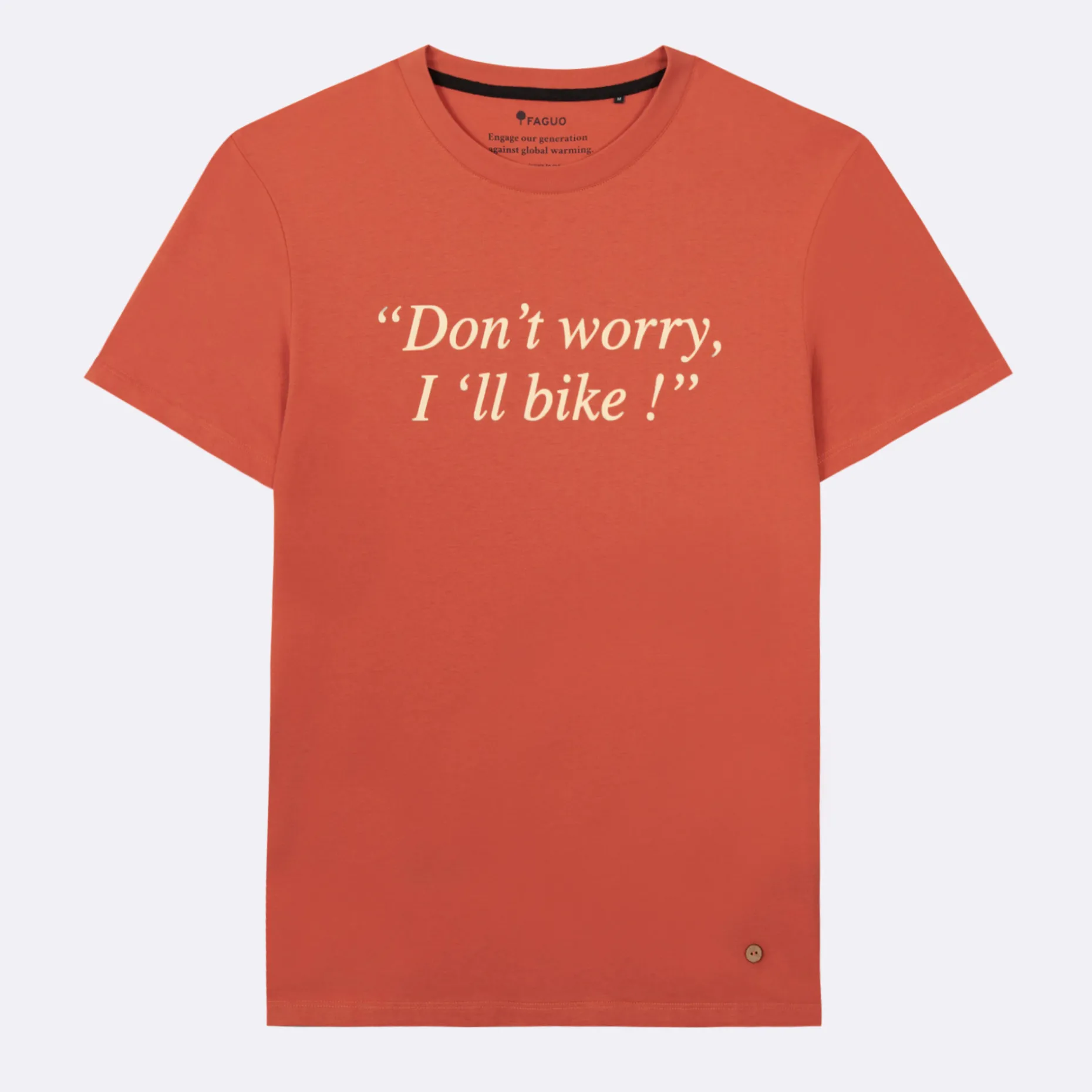 T-Shirt Col Rond Terracotta Yes