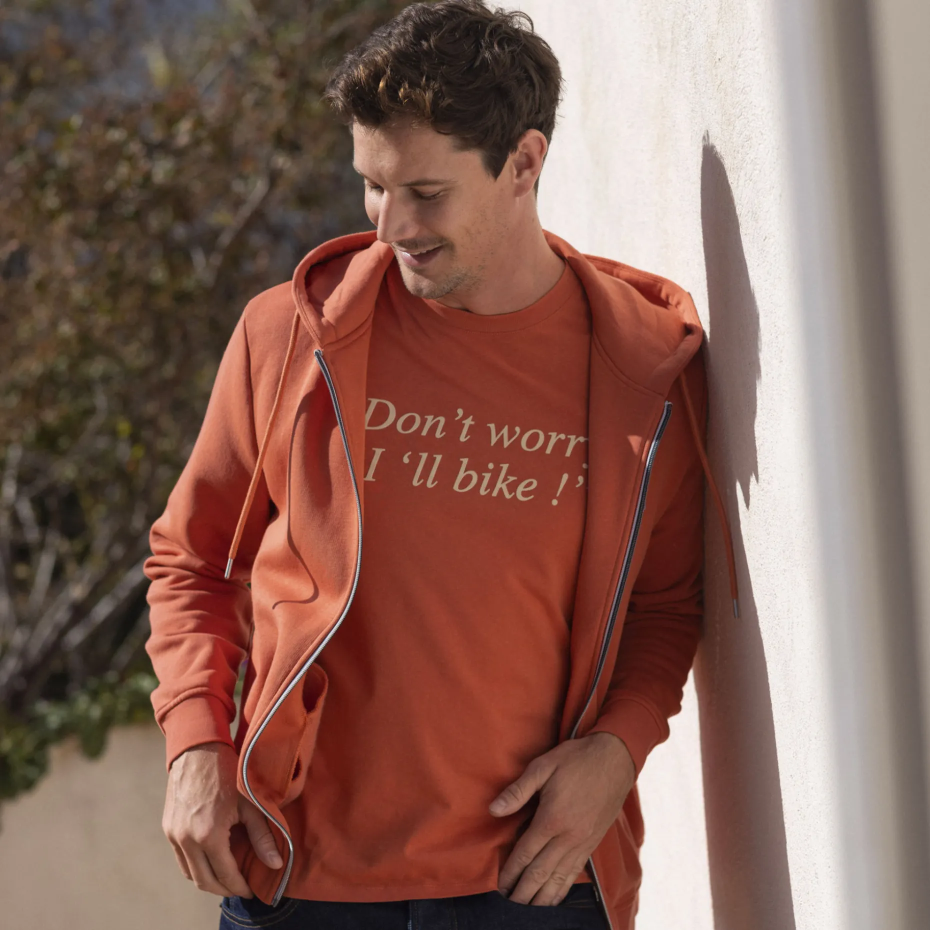 T-Shirt Col Rond Terracotta Yes