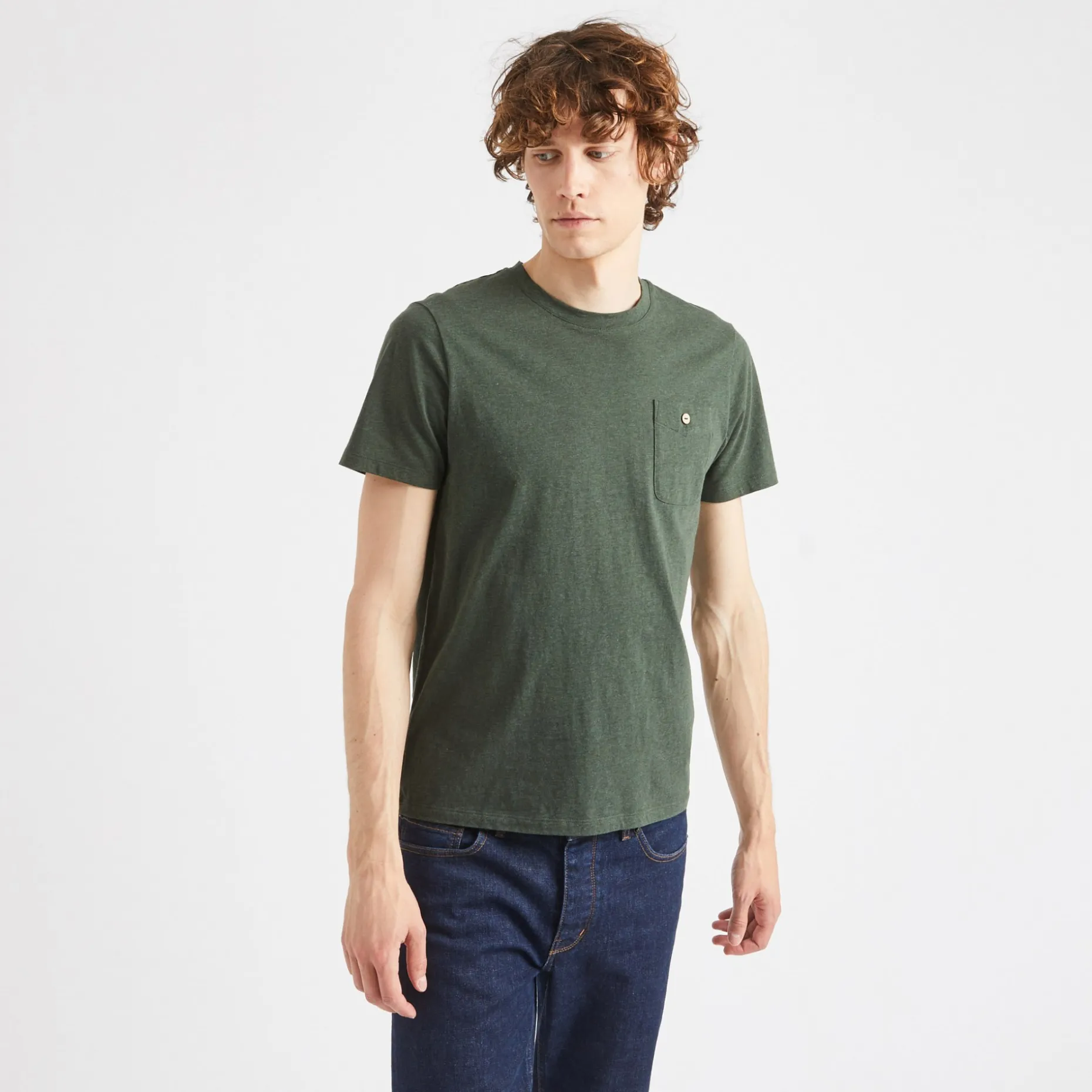 T-Shirt Col Rond Vert