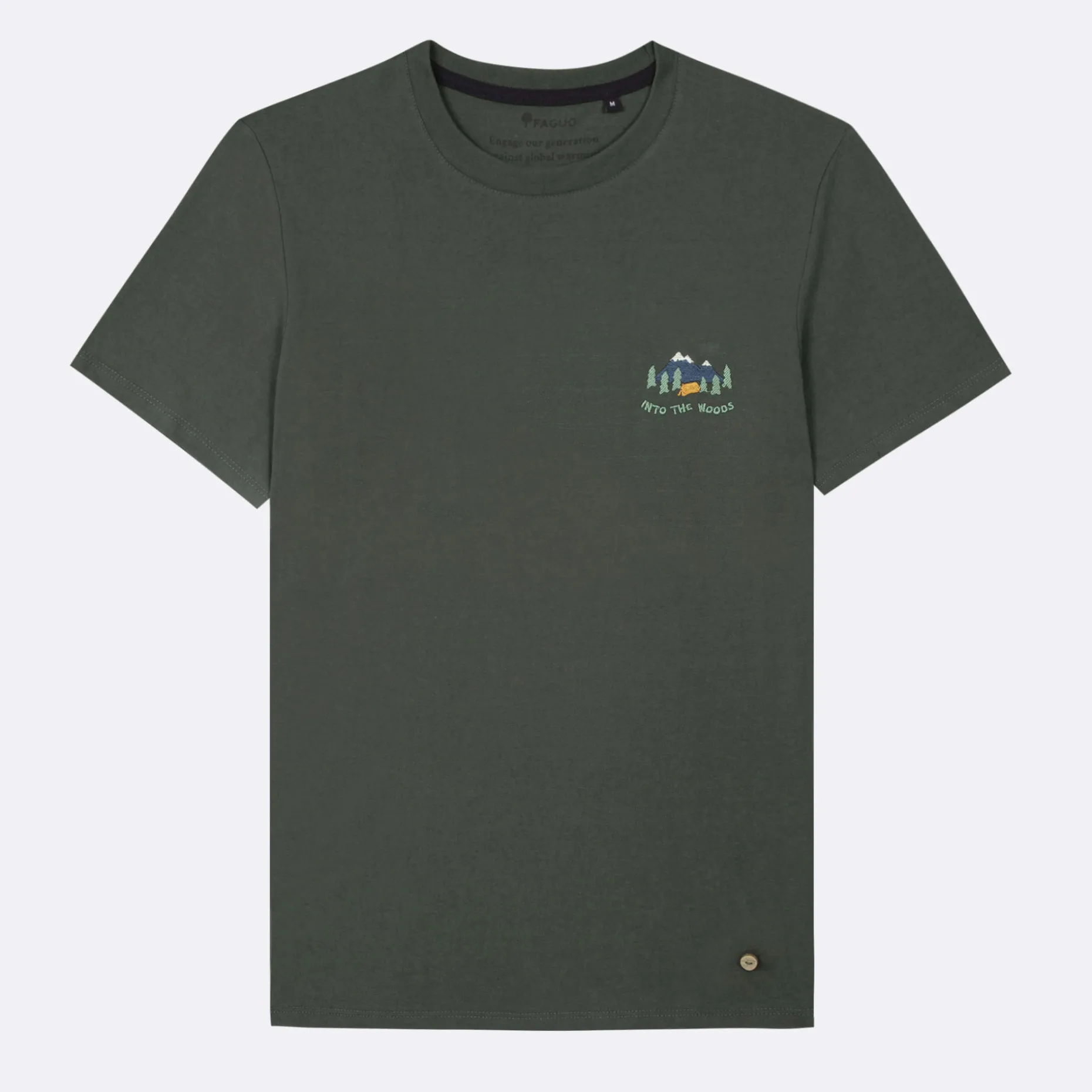T-Shirt Col Rond Vert Fonce Into The Woods