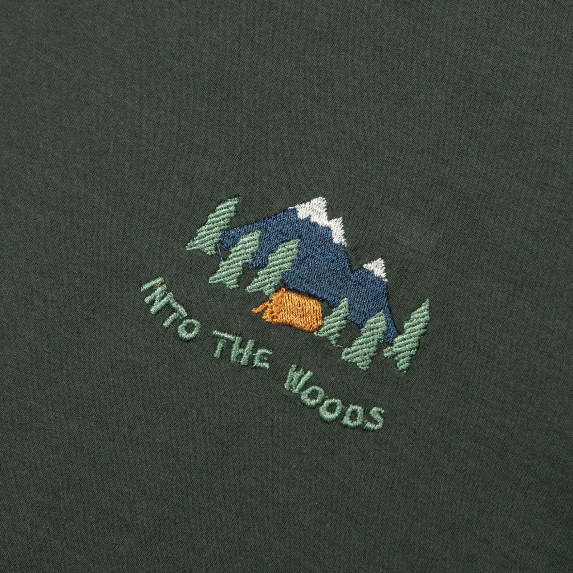 T-Shirt Col Rond Vert Fonce Into The Woods