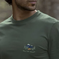 T-Shirt Col Rond Vert Fonce Into The Woods