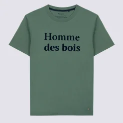 T-Shirt Col Rond Vert Homme Des Bois