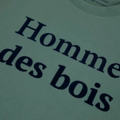 T-Shirt Col Rond Vert Homme Des Bois