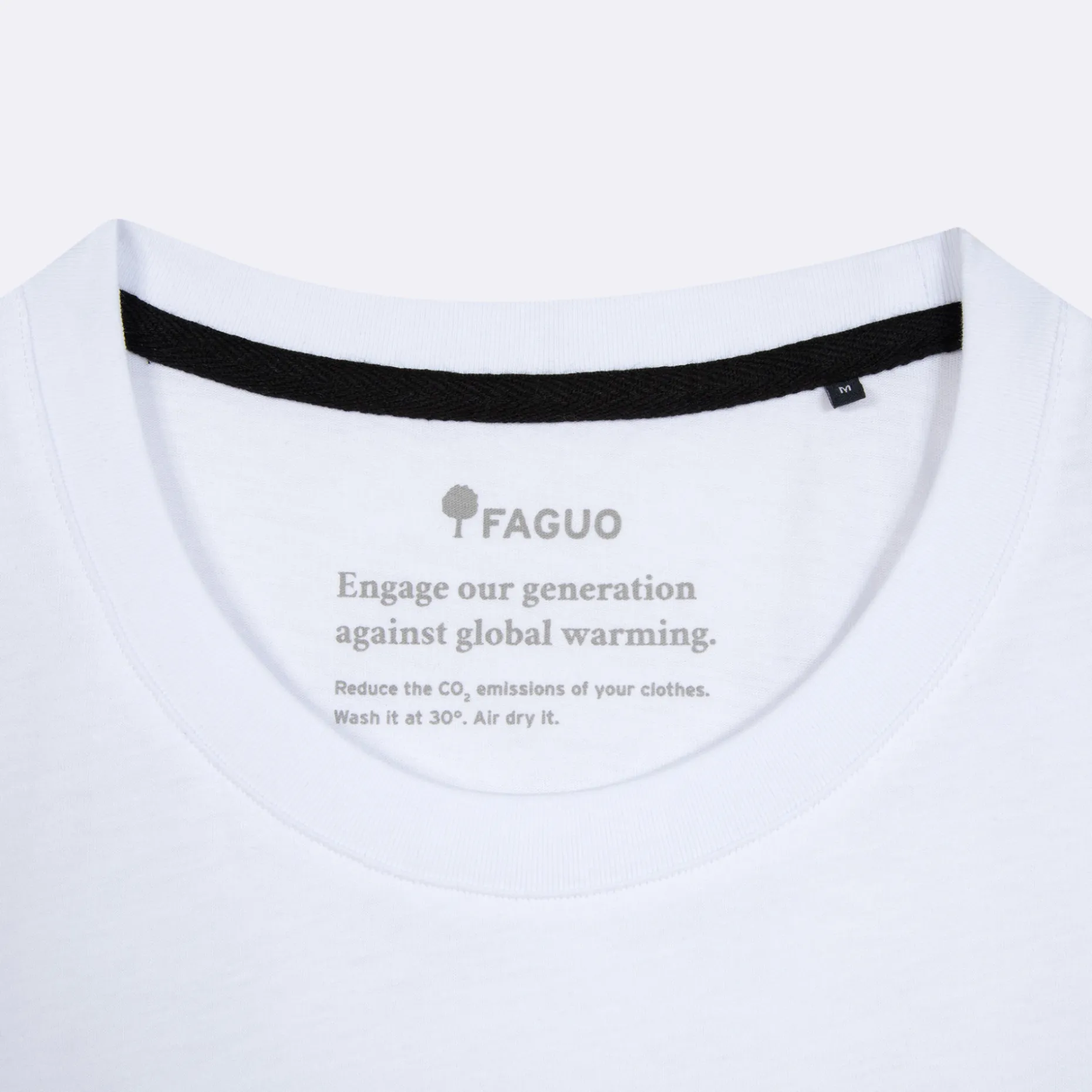 T-Shirt En Coton Recycle "Surf" Blanc