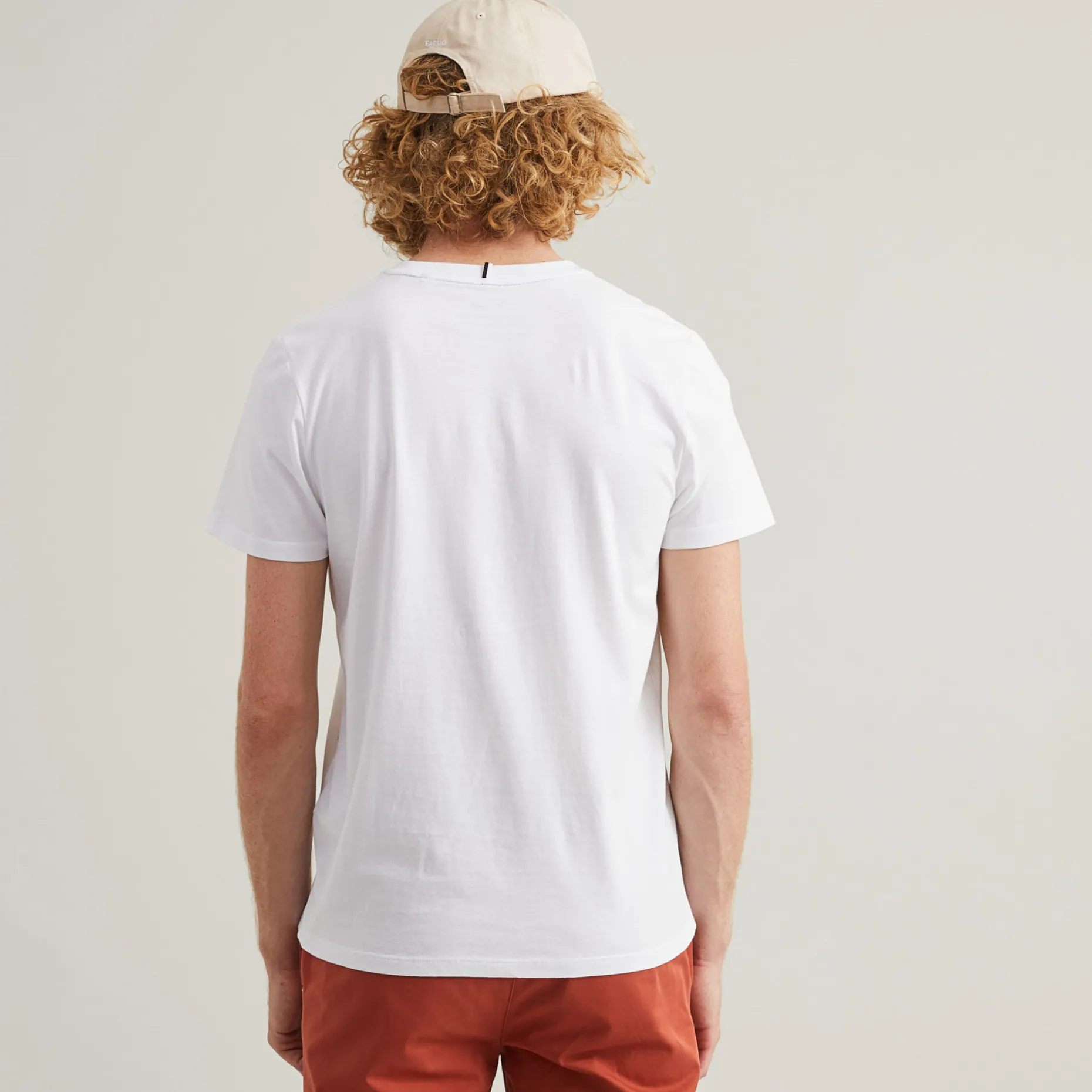 T-Shirt En Coton Recycle "Surf" Blanc