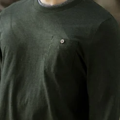 T-Shirt Manches Longues Vert Fonce