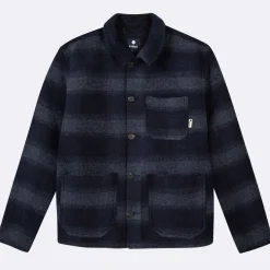 Veste A Boutons Bleu Marine