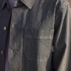 Veste Bleue A Rayures Blanches