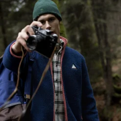 Veste Sherpa Bleu Indigo